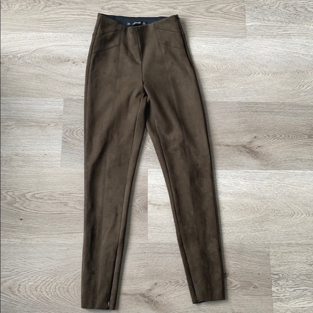 Zara faux suede leggings